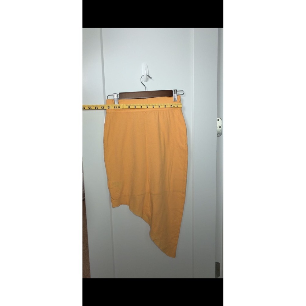 Frank & Eileen Tee Lab Orange Asymmetrical Hem Skirt Size Small - Picture 6 of 8